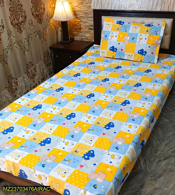 Cotton Printed Bedsheet Set - 4 Pieces, Soft and Comfortable - Style Wala