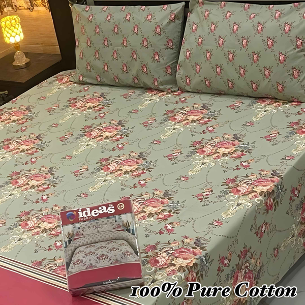Cotton Printed Bedsheet Set - 3 Pieces for Comfortable Bedding - Style Wala