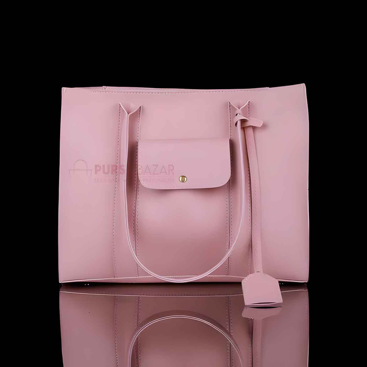 Women's PU Leather Plain Handbag Set - 3 Pcs - Style Wala