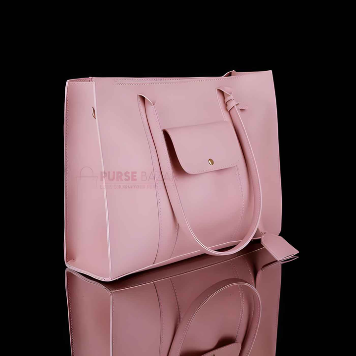 Women's PU Leather Plain Handbag Set - 3 Pcs - Style Wala