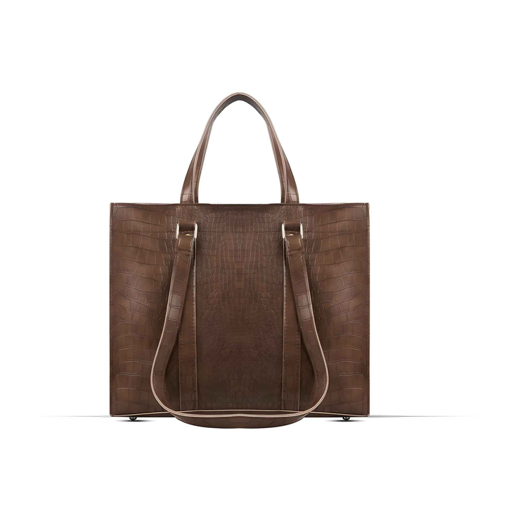 Women's Textured PU Leather Tote Bag - Style Wala