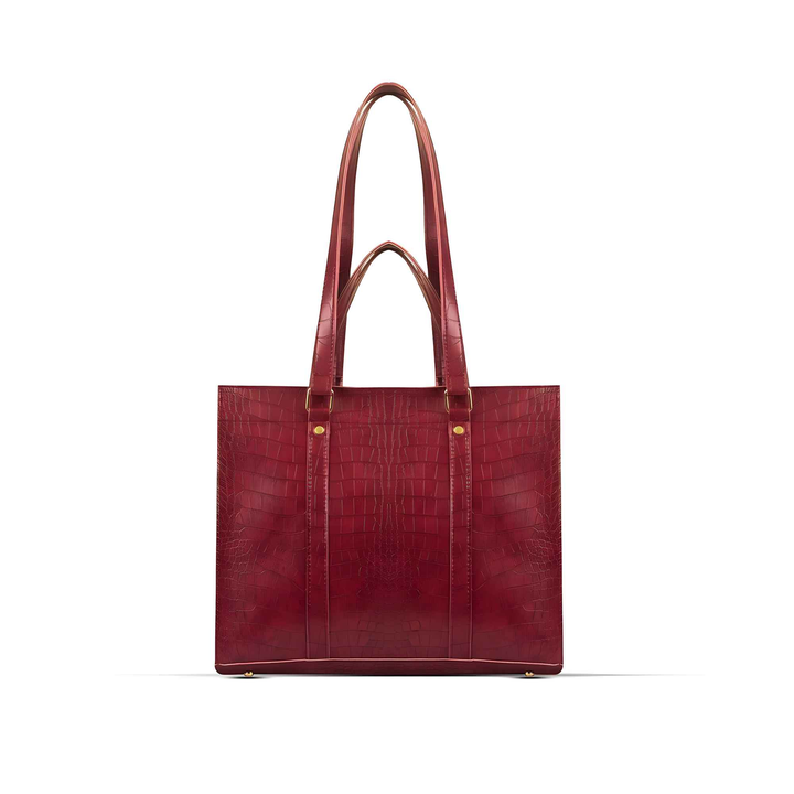 Women's Textured PU Leather Tote Bag - Style Wala